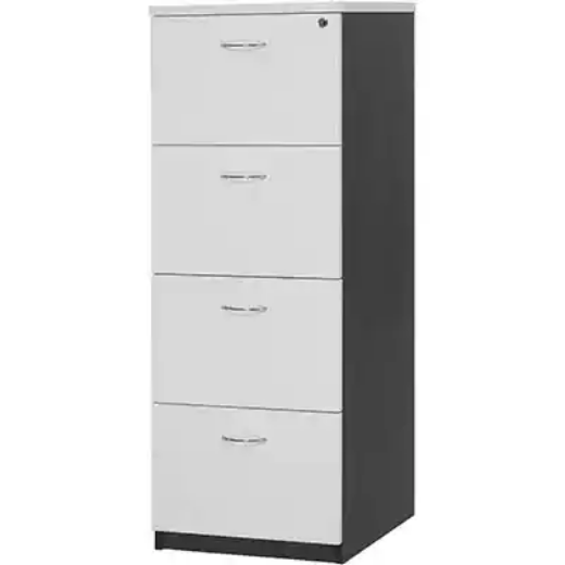 Picture of OXLEY FILING CABINET 4 DRAWER 476 X 550 X 1339MM WHITE/IRONSTONE