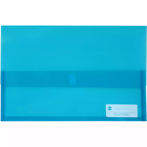 Picture of MARBIG POLYPICK DOCUMENT WALLET FOOLSCAP TRANSLUCENT MARINE