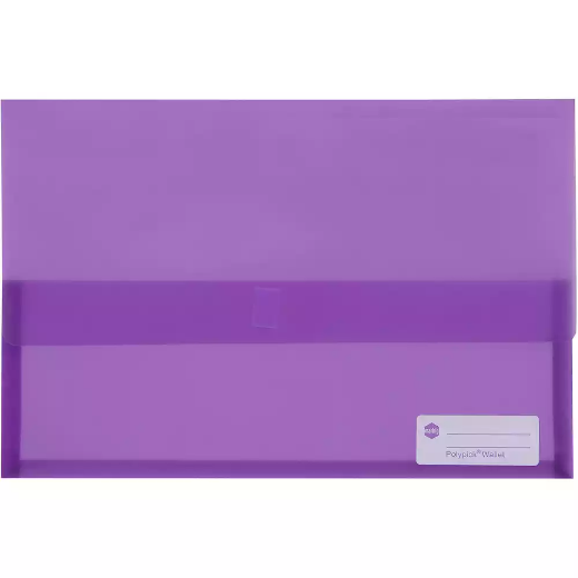 Picture of MARBIG POLYPICK DOCUMENT WALLET FOOLSCAP TRANSLUCENT PURPLE