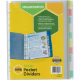 Picture of MARBIG COPYSAFE DIVIDER POCKET PP 10-TAB A4 ASSORTED