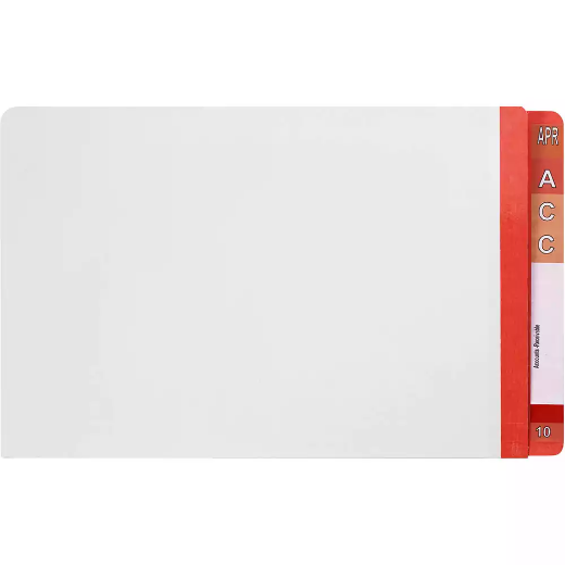 Picture of AVERY 42431 LATERAL FILE WITH RED TAB MYLAR FOOLSCAP WHITE BOX 100