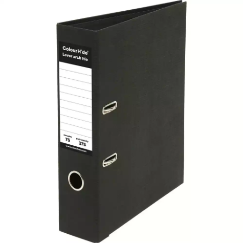 Picture of COLOURHIDE LEVER ARCH FILE PE A4 BLACK