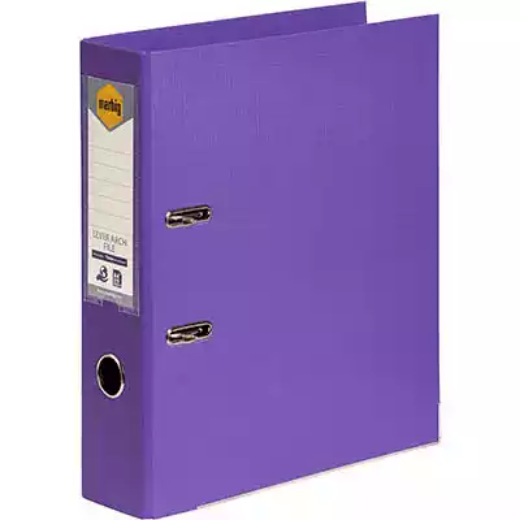 Picture of MARBIG LINEN LEVER ARCH FILE PE 75MM A4 PURPLE