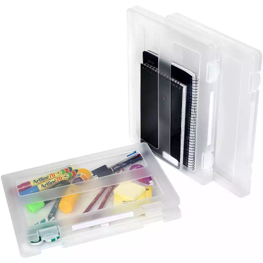 Picture of MARBIG FILE CASE WITH CLIP LABELS A4 CLEAR