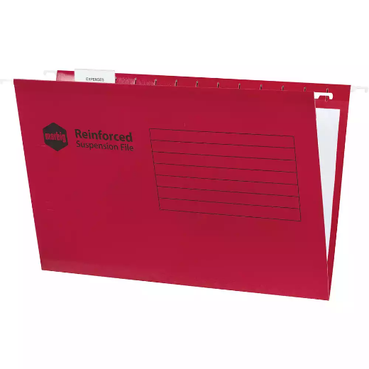 Picture of MARBIG SUSPENSION FILES FOOLSCAP RED BOX 25