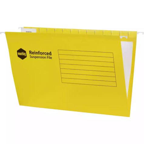 Picture of MARBIG SUSPENSION FILES FOOLSCAP YELLOW BOX 25