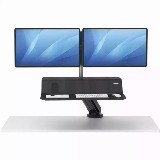 Picture of FELLOWES LOTUS RT SIT STAND WORKSTATION DUAL MONITOR 901 X 603MM BLACK