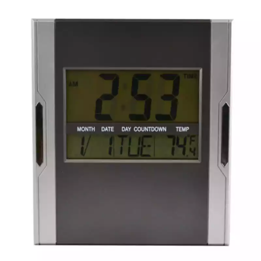 Picture of ITALPLAST DIGITAL DESK / WALL CLOCK GREY