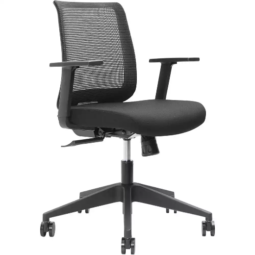 Picture of BRINDIS TASK CHAIR LOW MESH BACK NYLON BASE ARMS BLACK