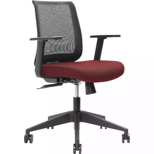 Picture of BRINDIS TASK CHAIR LOW MESH BACK NYLON BASE ARMS POMEGRANITE