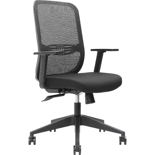 Picture of BRINDIS TASK CHAIR HIGH MESH BACK NYLON BASE ARMS BLACK