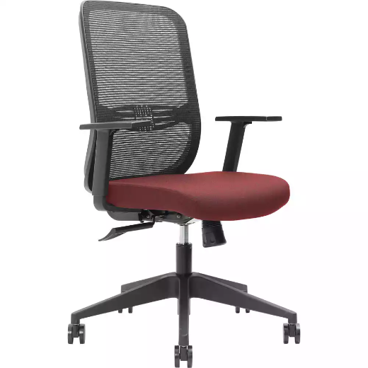 Picture of BRINDIS TASK CHAIR HIGH MESH BACK NYLON BASE ARMS POMEGRANITE