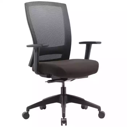 Picture of BURO MENTOR TASK CHAIR HIGH MESH BACK NYLON BASE ARMS BLACK