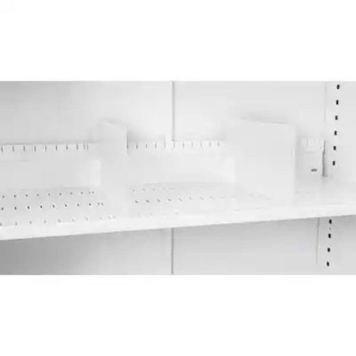 Picture of GO STEEL TAMBOUR DOOR CUPBOARD ADDITIONAL SLOTTED SHELF DIVIDERS WHITE CHINA PACK 5