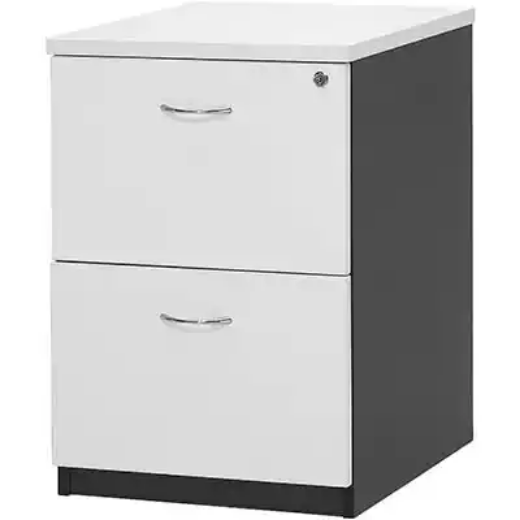 Picture of OXLEY FILING CABINET 2 DRAWER 476 X 550 X 715MM WHITE/IRONSTONE