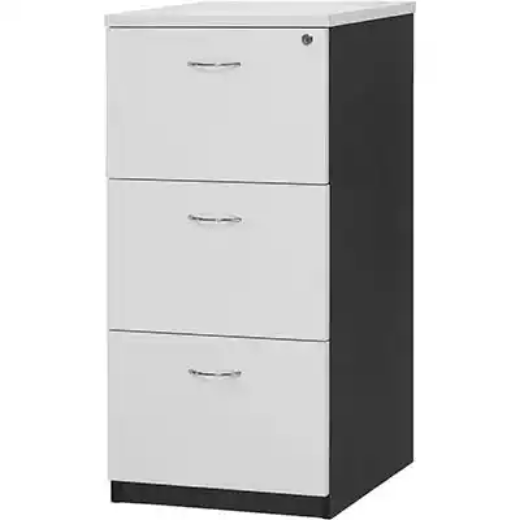 Picture of OXLEY FILING CABINET 3 DRAWER 476 X 550 X 1029MM WHITE/IRONSTONE