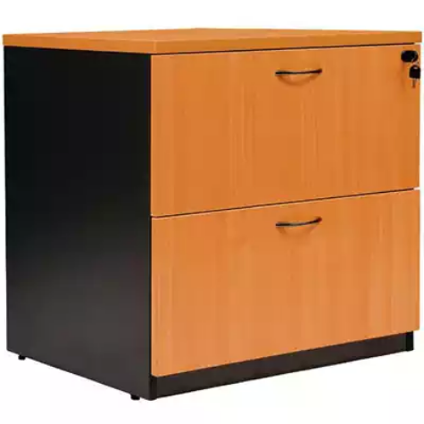 Picture of OXLEY LATERAL FILE CABINET LOCKABLE 780 X 560 X 750MM BEECH/IRONSTONE