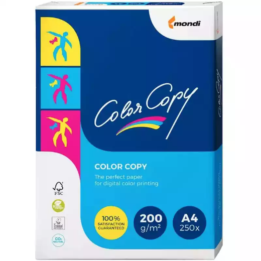 Picture of MONDI COLOR COPY A4 COPY PAPER 200GSM WHITE PACK 250 SHEETS