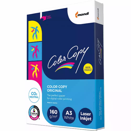 Picture of MONDI COLOR COPY A3 COPY PAPER 160GSM WHITE PACK 250 SHEETS