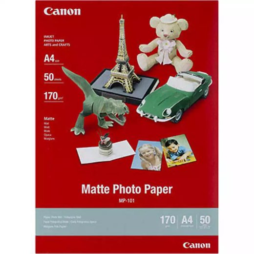 Picture of CANON MP-101 MATTE PHOTO PAPER 170GSM A4 WHITE PACK 50