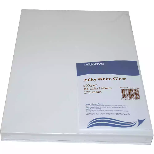 Picture of INITIATIVE A4 DIGITAL COATED COPY PAPER GLOSS 200GSM WHITE PACK 125