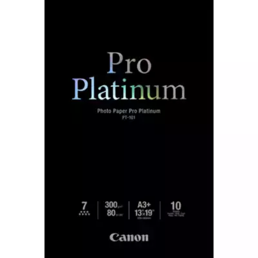 Picture of CANON PT-101 PRO PLATINUM PHOTO PAPER 300GSM A4 WHITE PACK 20