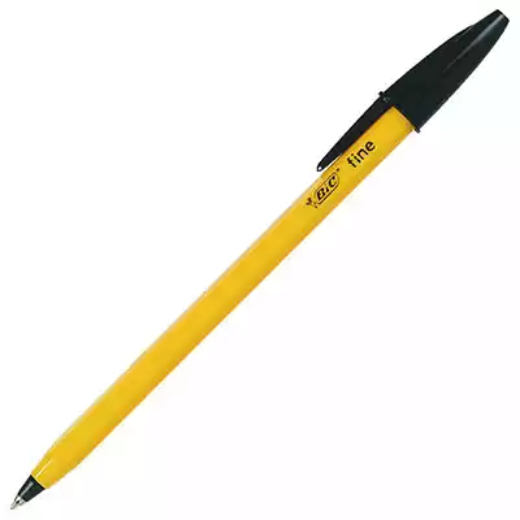 Picture of BIC ORIGINAL ORANGE BALLPOINT PENS FINE BLACK BOX 12