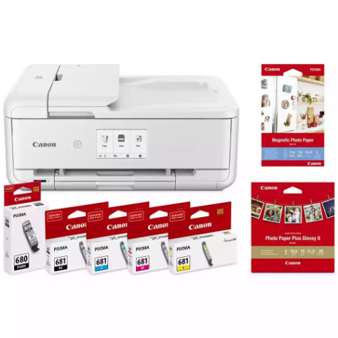 Picture of CANON TS9565 PIXMA HOME MULTIFUNCTION INKJET PRINTER A3 WHITE VALUE BUNDLE