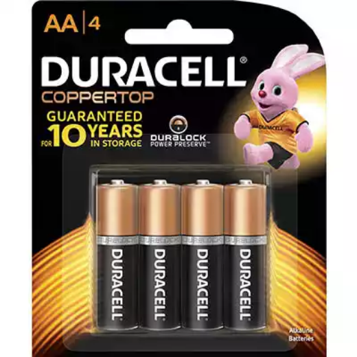 Picture of DURACELL COPPERTOP ALKALINE AA BATTERY PACK 4