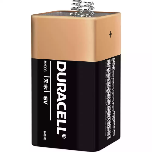 Picture of DURACELL MN908 COPPERTOP ALKALINE 6V LANTERN BATTERY