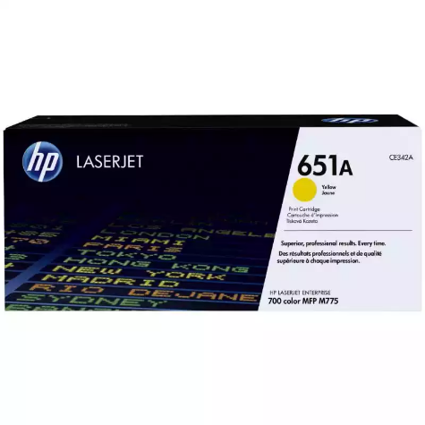 Picture of HP CE342A 651A TONER CARTRIDGE YELLOW