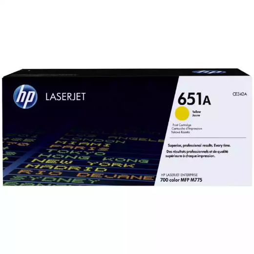 Picture of HP CE342A 651A TONER CARTRIDGE YELLOW