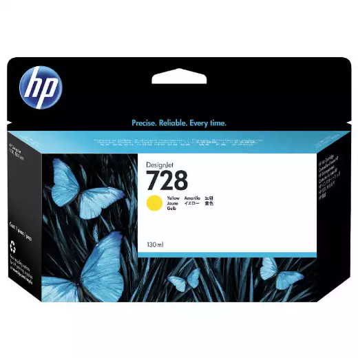 Picture of HP F9J65A 728 INK CARTRIDGE 130ML YELLOW