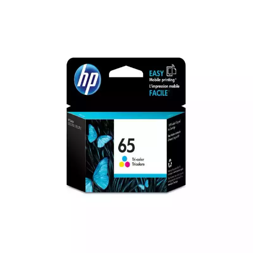 Picture of HP N9K01AA 65 INK CARTRIDGE TRI COLOUR PACK CYAN/MAGENTA/YELLOW