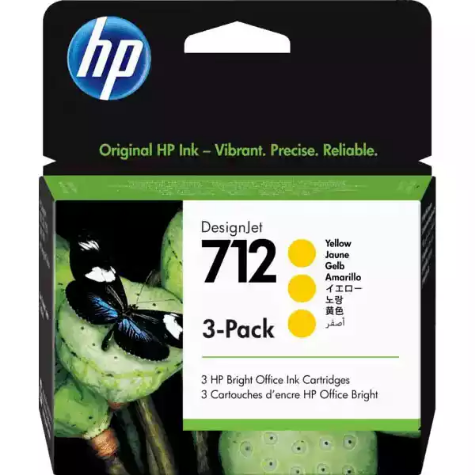 Picture of HP 3ED79A 712 INK CARTRIDGE 29ML YELLOW PACK 3