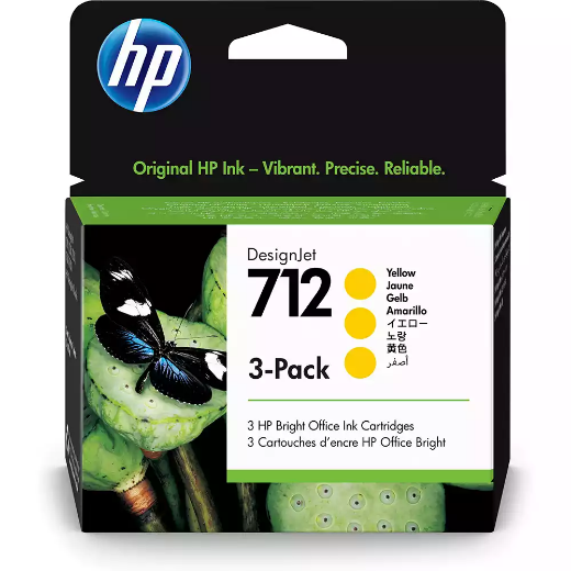 Picture of HP 3ED79A 712 INK CARTRIDGE 29ML YELLOW PACK 3