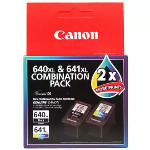 Picture of CANON PG640XL + CL641XL INK CARTRIDGE HIGH YIELD COMBO PACK BLACK + COLOUR