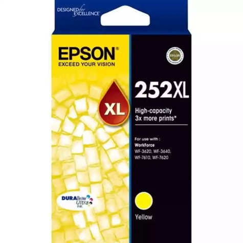 Picture of EPSON 252XL INK CARTRIDGE HIGH YIELD YELLOW