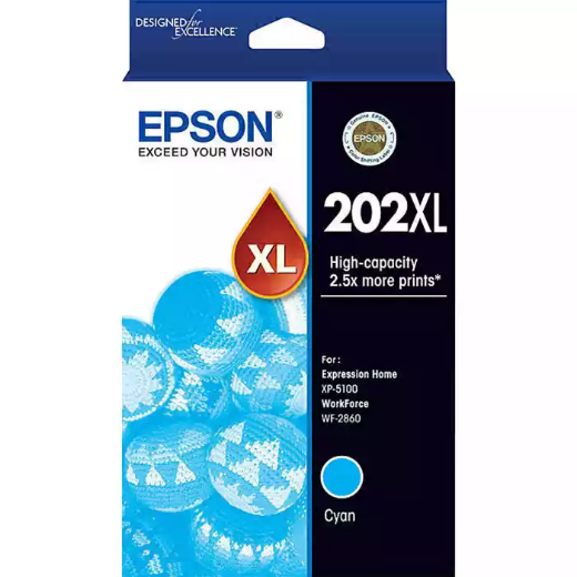 Picture of EPSON 202XL INK CARTRIDGE HIGH YIELD CYAN