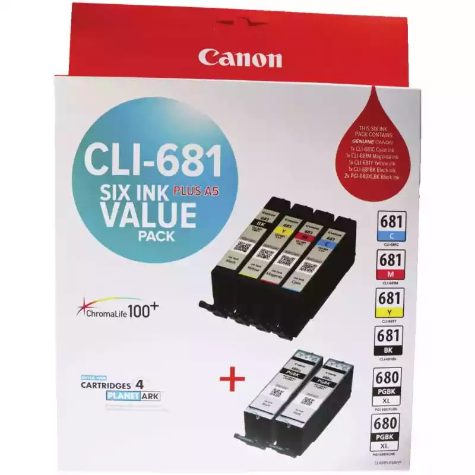 Picture of CANON CLI681 INK CARTRIDGE VALUE PACK