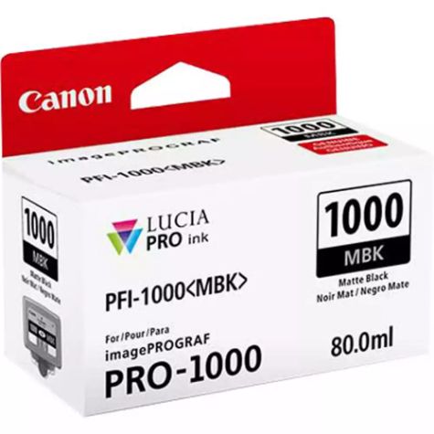 Picture of CANON PFI1000MBK INK CARTRIDGE MATT BLACK