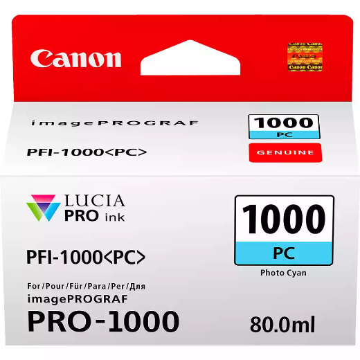 Picture of CANON PFI1000PC INK CARTRIDGE PHOTO CYAN