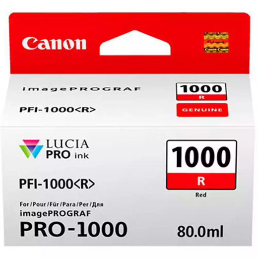 Picture of CANON PFI1000R INK CARTRIDGE RED