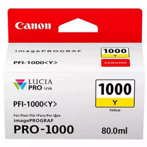 Picture of CANON PFI1000Y INK CARTRIDGE YELLOW