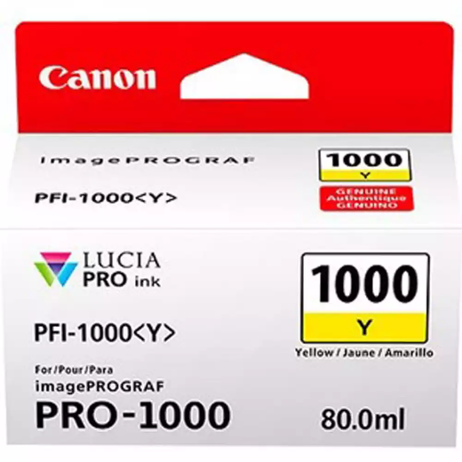 Picture of CANON PFI1000Y INK CARTRIDGE YELLOW