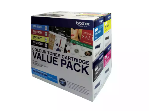 Picture of BROTHER TN240 TONER CARTRIDGE VALUE PACK BLACK/CYAN/MAGENTA/YELLOW