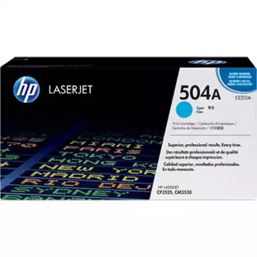 Picture of HP CE251A 504A TONER CARTRIDGE CYAN