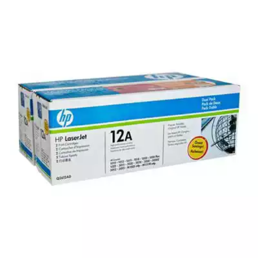 Picture of HP Q2612AD 12A TONER CARTRIDGE BLACK PACK 2