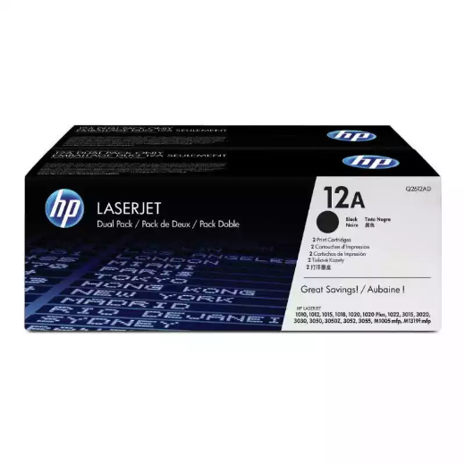 Picture of HP Q2612AD 12A TONER CARTRIDGE BLACK PACK 2