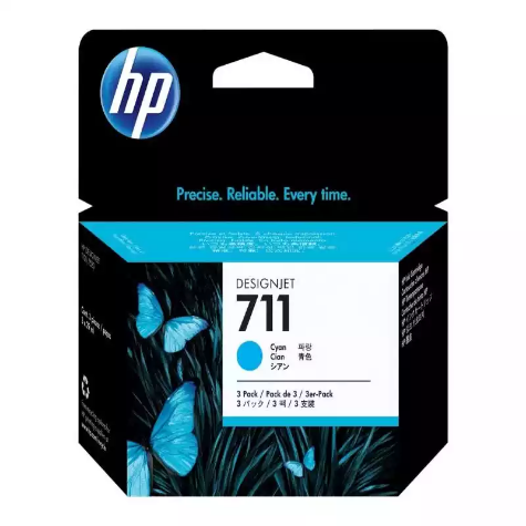 Picture of HP CZ134A 711 INK CARTRIDGE CYAN PACK 3